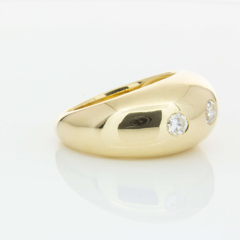9ct Yellow Gold .50ct Diamond Madonna Ring-Ring-Walker & Hall