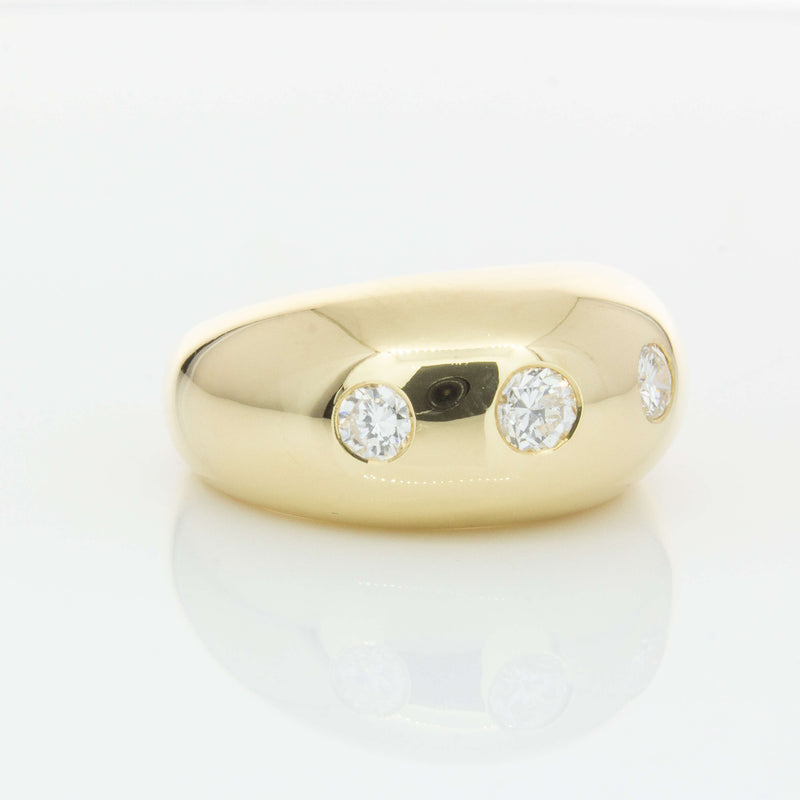 9ct Yellow Gold .50ct Diamond Madonna Ring-Ring-Walker & Hall