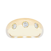 9ct Yellow Gold .50ct Diamond Madonna Ring-Ring-Walker & Hall