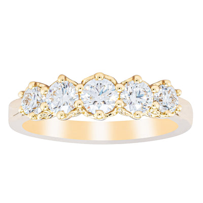 18ct Yellow Gold .80ct Diamond Monarch Ring-Ring-Walker & Hall