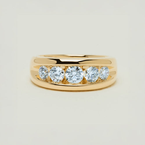 Natural diamond Eugenie Ring on neutral background