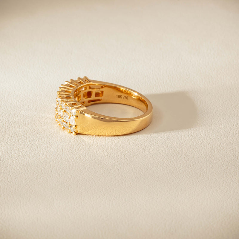 18ct Yellow Gold 1.05ct Diamond Pave-Set Ring - Ring - Walker & Hall