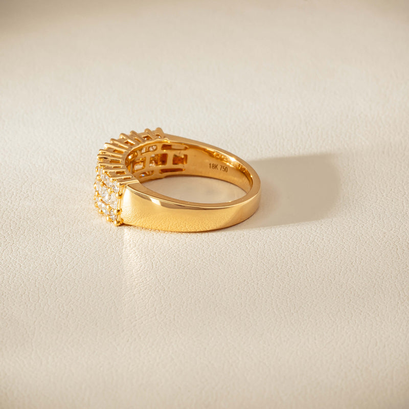 18ct Yellow Gold 1.05ct Diamond Pave-Set Ring - Ring - Walker & Hall