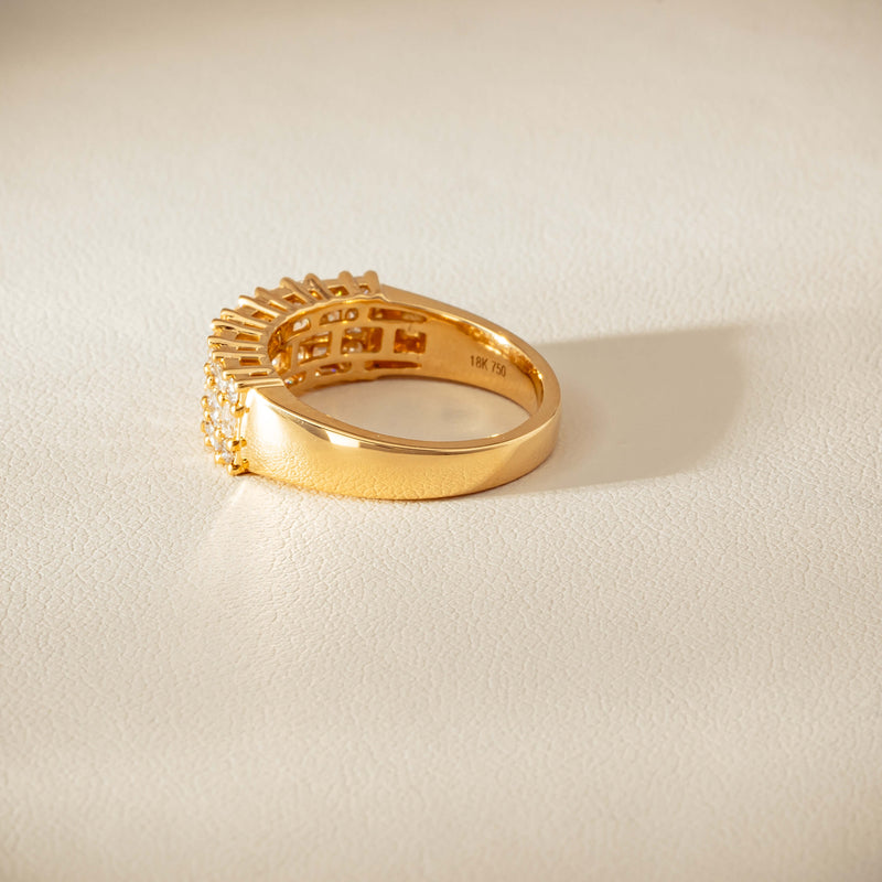 18ct Yellow Gold 1.05ct Diamond Pave-Set Ring - Ring - Walker & Hall