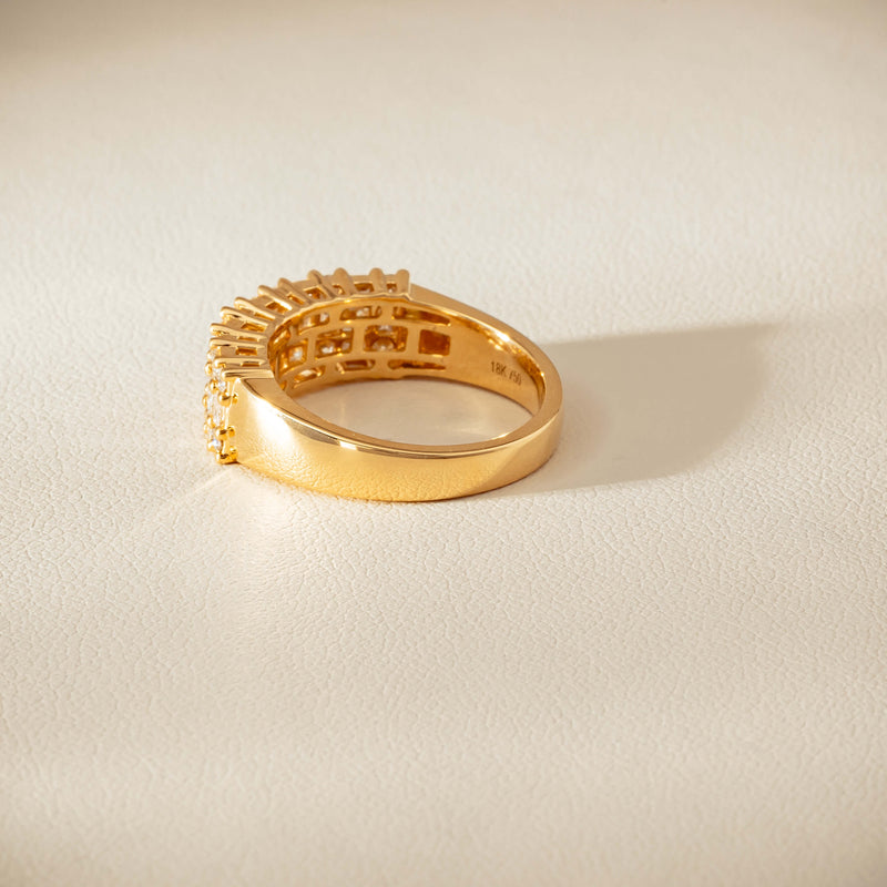 18ct Yellow Gold 1.05ct Diamond Pave-Set Ring - Ring - Walker & Hall