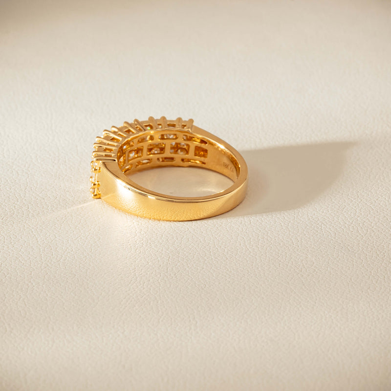 18ct Yellow Gold 1.05ct Diamond Pave-Set Ring - Ring - Walker & Hall