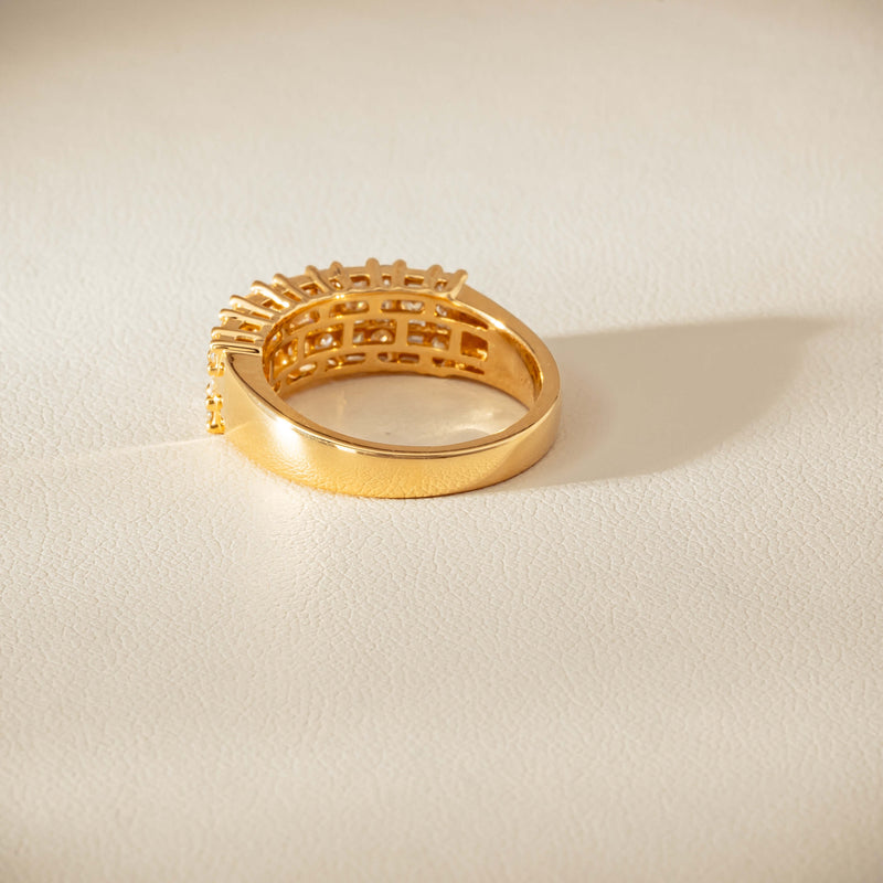 18ct Yellow Gold 1.05ct Diamond Pave-Set Ring - Ring - Walker & Hall