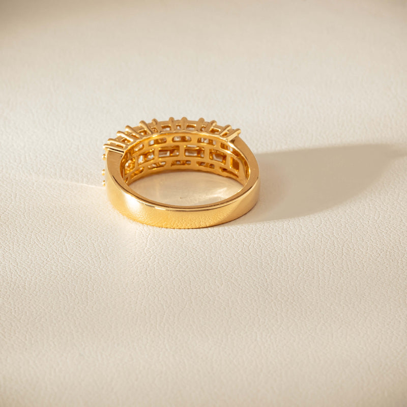 18ct Yellow Gold 1.05ct Diamond Pave-Set Ring - Ring - Walker & Hall