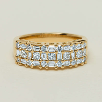 18ct Yellow Gold 1.05ct Diamond Pave-Set Ring - Ring - Walker & Hall