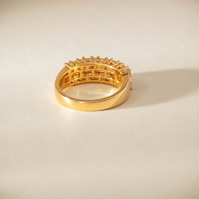 18ct Yellow Gold 1.05ct Diamond Pave-Set Ring - Ring - Walker & Hall