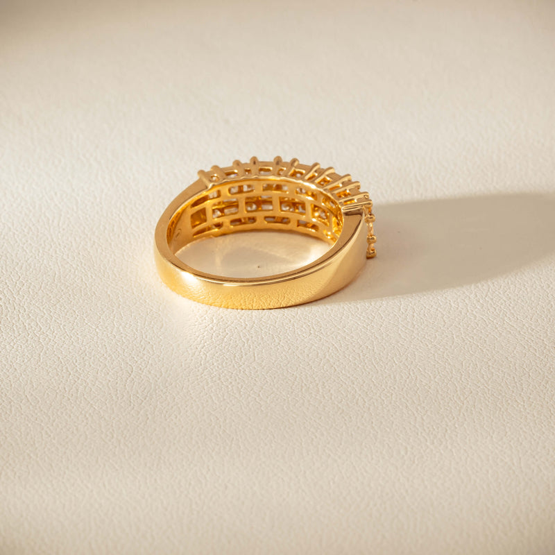 18ct Yellow Gold 1.05ct Diamond Pave-Set Ring - Ring - Walker & Hall