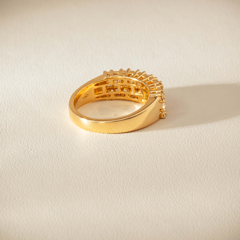 18ct Yellow Gold 1.05ct Diamond Pave-Set Ring - Ring - Walker & Hall