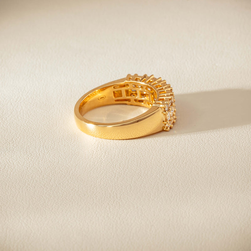 18ct Yellow Gold 1.05ct Diamond Pave-Set Ring - Ring - Walker & Hall