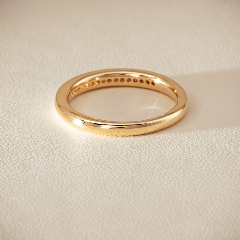 14ct Yellow Gold Diamond Vida Band - Ring - Walker & Hall