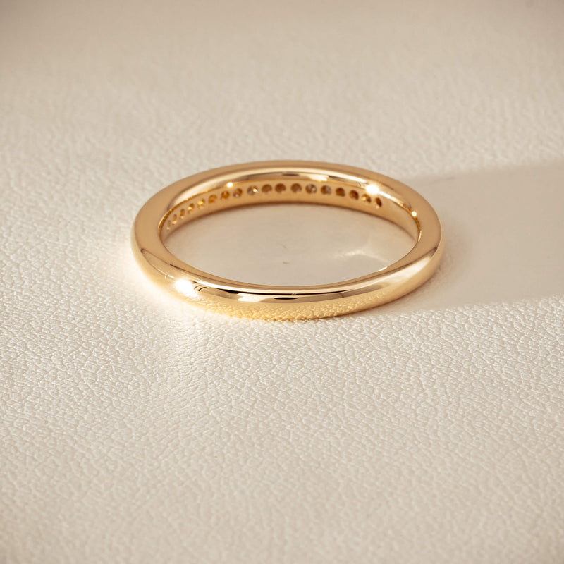 14ct Yellow Gold Diamond Vida Band - Ring - Walker & Hall