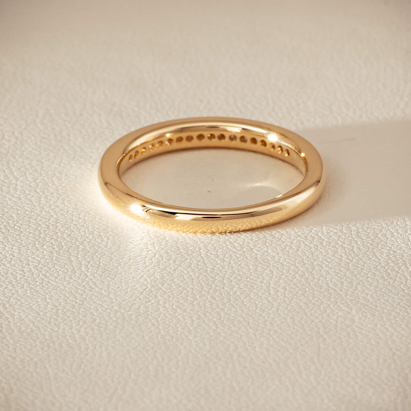 14ct Yellow Gold Diamond Vida Band - Ring - Walker & Hall
