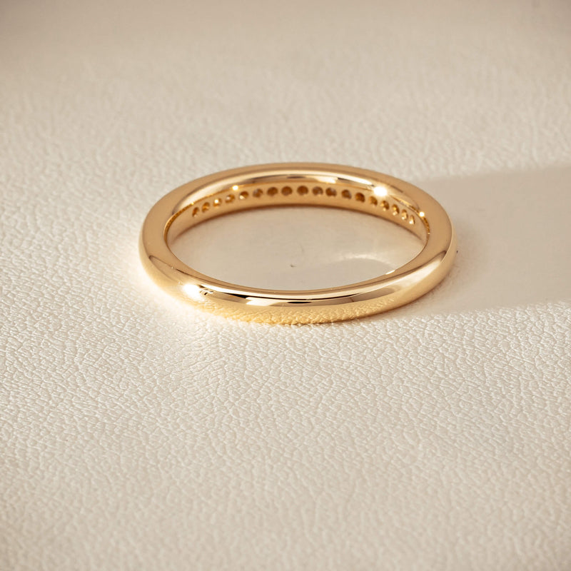 14ct Yellow Gold Diamond Vida Band - Ring - Walker & Hall