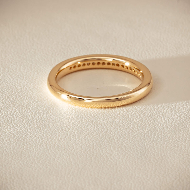 14ct Yellow Gold Diamond Vida Band - Ring - Walker & Hall