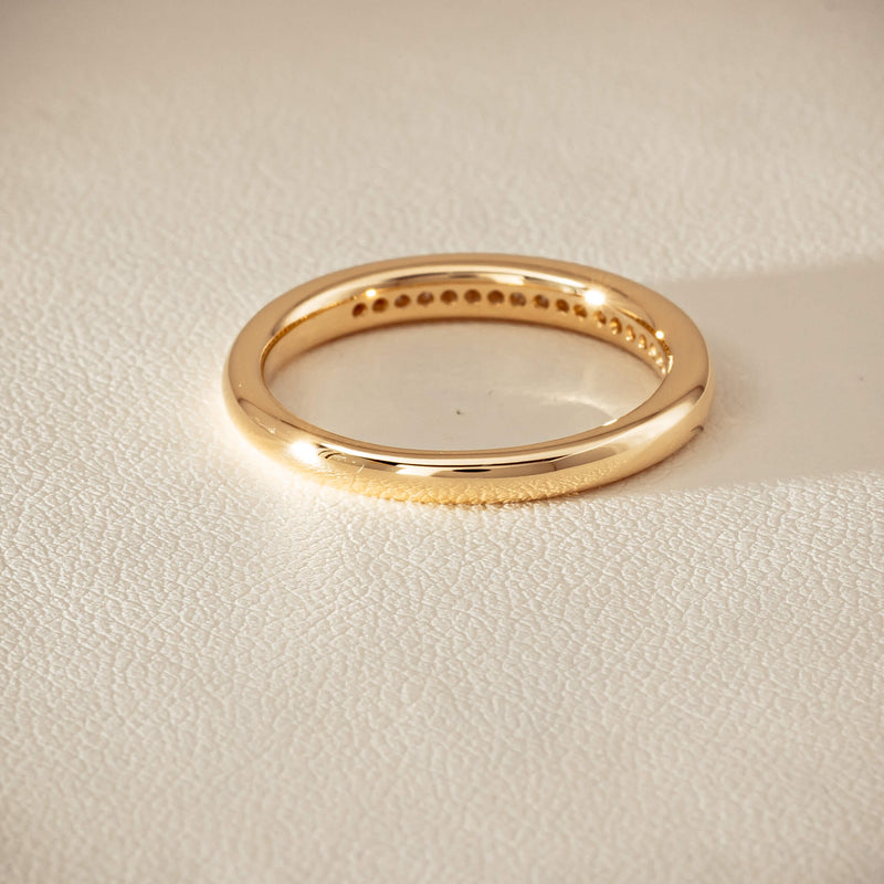 14ct Yellow Gold Diamond Vida Band - Ring - Walker & Hall