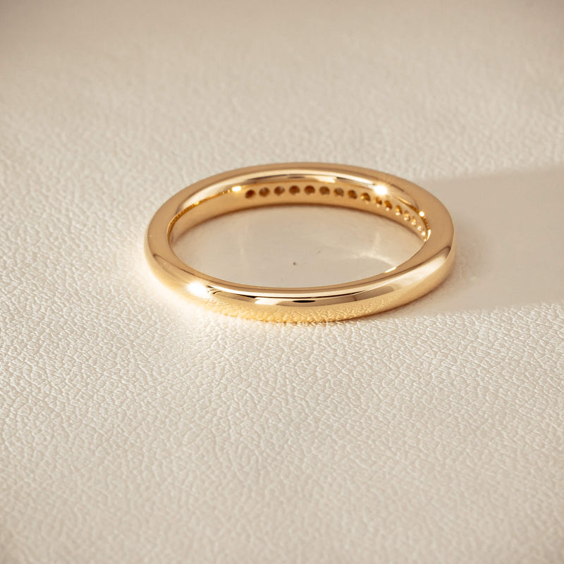 14ct Yellow Gold Diamond Vida Band - Ring - Walker & Hall