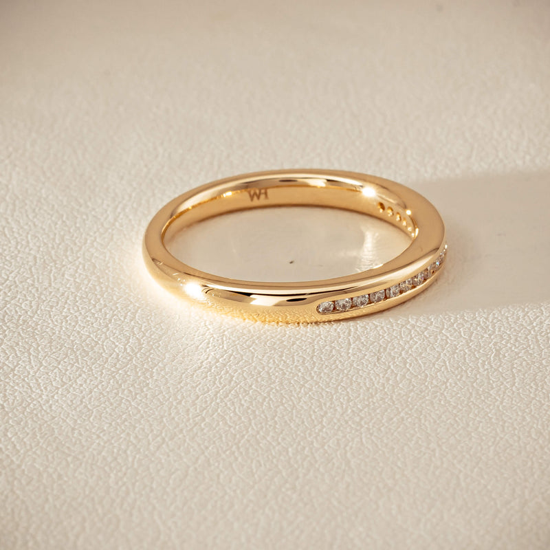 14ct Yellow Gold Diamond Vida Band - Ring - Walker & Hall