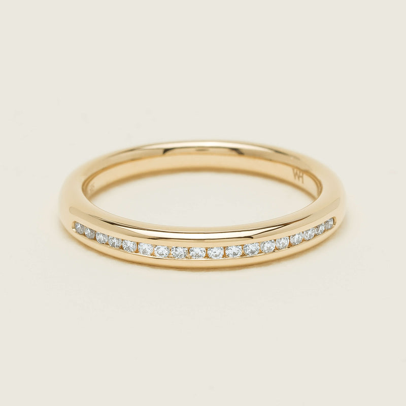 14ct Yellow Gold Diamond Vida Band - Ring - Walker & Hall