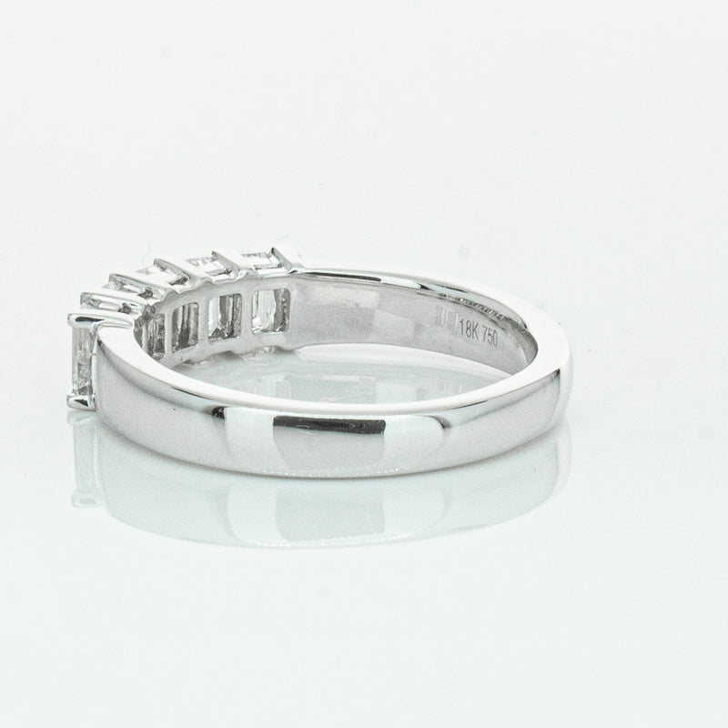 18ct White Gold Emerald Cut Diamond Asra Ring-Ring-Walker & Hall