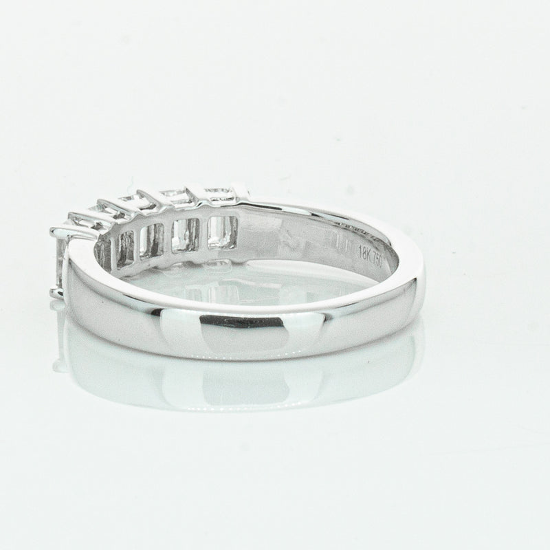 18ct White Gold Emerald Cut Diamond Asra Ring-Ring-Walker & Hall