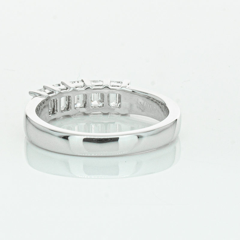 18ct White Gold Emerald Cut Diamond Asra Ring-Ring-Walker & Hall