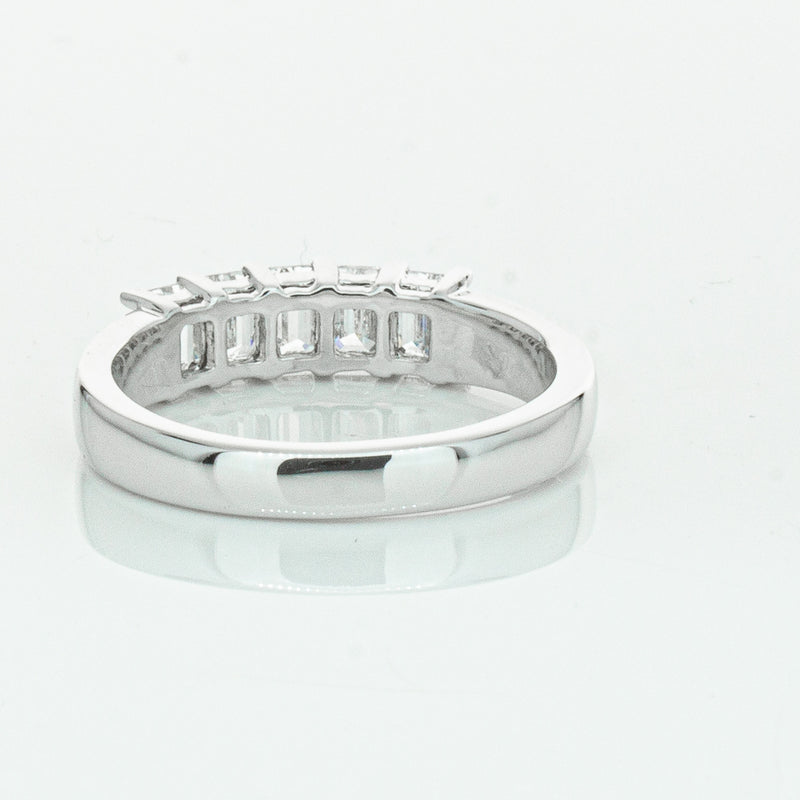 18ct White Gold Emerald Cut Diamond Asra Ring-Ring-Walker & Hall
