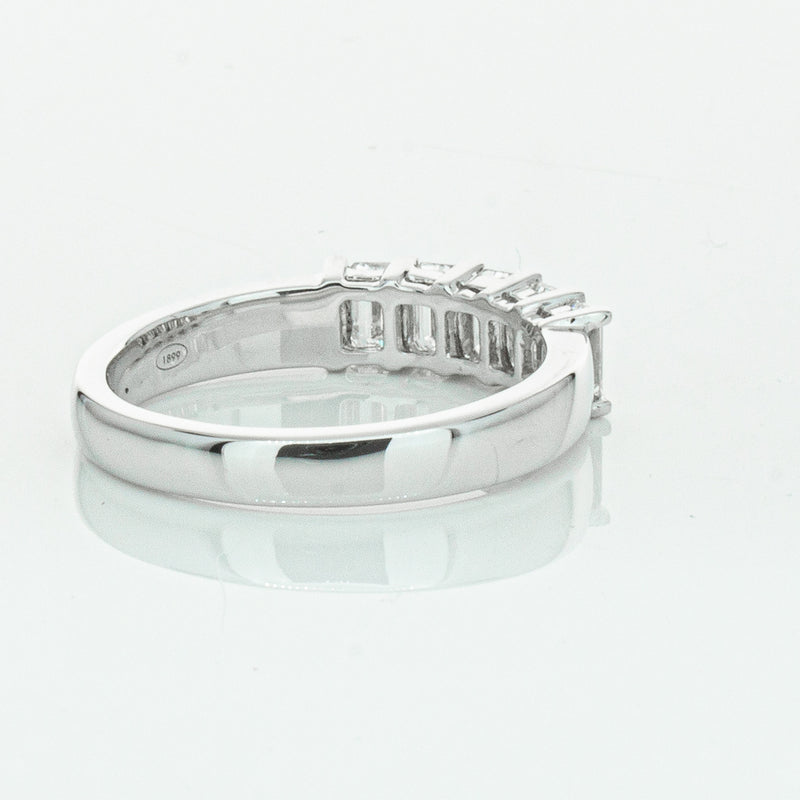 18ct White Gold Emerald Cut Diamond Asra Ring-Ring-Walker & Hall