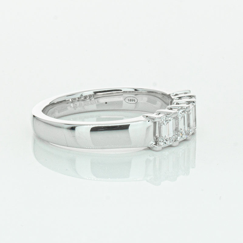 18ct White Gold Emerald Cut Diamond Asra Ring-Ring-Walker & Hall