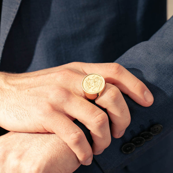 Pinky Ring Versace Sovereign Ring Versace Medusa Thick Ring In