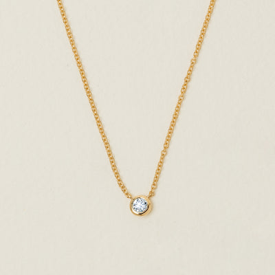 18ct Yellow Gold .21ct Diamond Natalia Pendant - Necklace - Walker & Hall