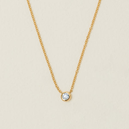 18ct Yellow Gold .21ct Diamond Natalia Pendant - Necklace - Walker & Hall