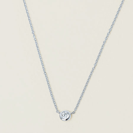 18ct White Gold .21ct Diamond Natalia Pendant - Necklace - Walker & Hall