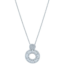 18ct White Gold 1.04ct Diamond Pendant - Necklace - Walker & Hall