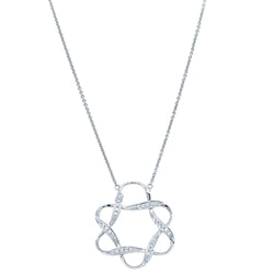 18ct White Gold .22ct Diamond Celestial Star Pendant - Necklace - Walker & Hall