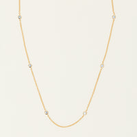 18ct Yellow Gold .50ct Diamond Natalia Chain Necklace - Necklace - Walker & Hall