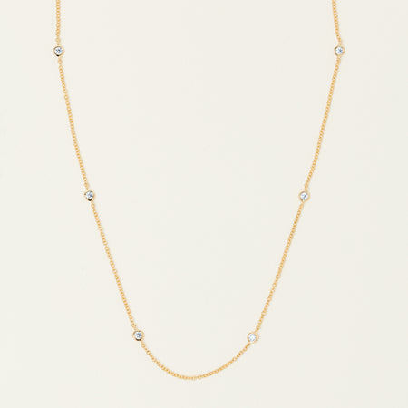 18ct Yellow Gold .50ct Diamond Natalia Chain Necklace - Necklace - Walker & Hall