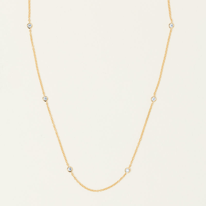 18ct Yellow Gold .50ct Diamond Natalia Chain Necklace - Necklace - Walker & Hall