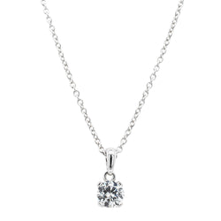 18ct White Gold .40ct Diamond Blossom Pendant - Necklace - Walker & Hall
