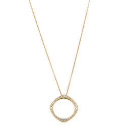 18ct Yellow Gold Diamond Eos Pendant - Necklace - Walker & Hall