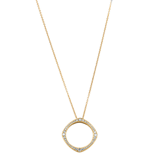 18ct Yellow Gold Diamond Eos Pendant - Necklace - Walker & Hall