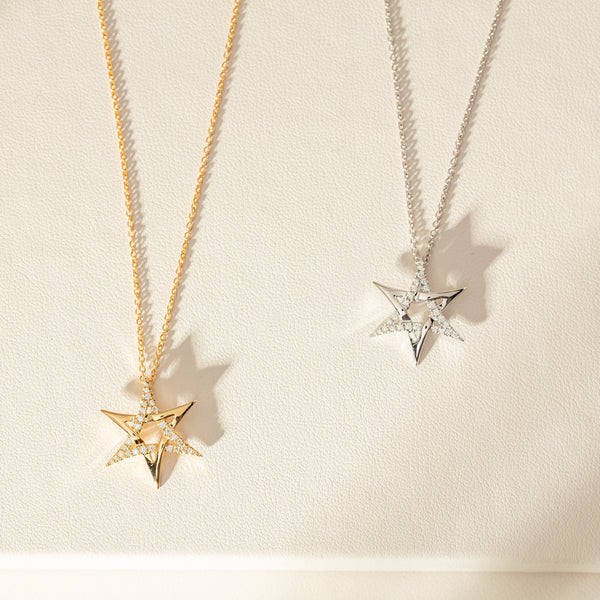 18ct Yellow Gold Astra Star Necklace - Necklace - Walker & Hall