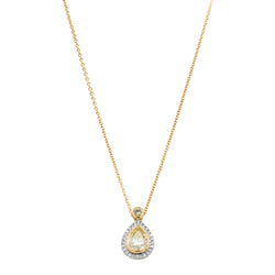 18ct White Gold 1.14ct Yellow Diamond Pendant - Necklace - Walker & Hall