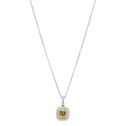 18ct White Gold 1.20ct Yellow Diamond Isla Pendant - Necklace - Walker & Hall