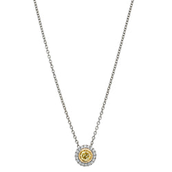18ct White Gold .25ct Yellow Diamond Isla Pendant - Necklace - Walker & Hall