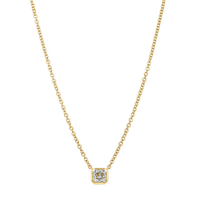 18ct Yellow Gold .40ct Radiant Cut Diamond Natalia Pendant-Necklace-Walker & Hall