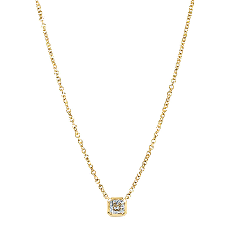 18ct Yellow Gold .40ct Radiant Cut Diamond Natalia Pendant-Necklace-Walker & Hall